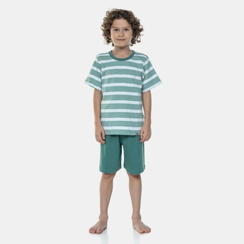 Pijama Manga Curta e Bermuda