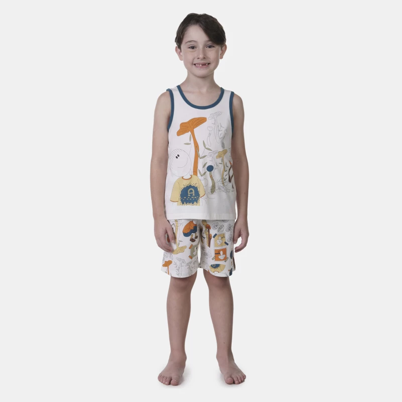 Pijama regata e bermuda