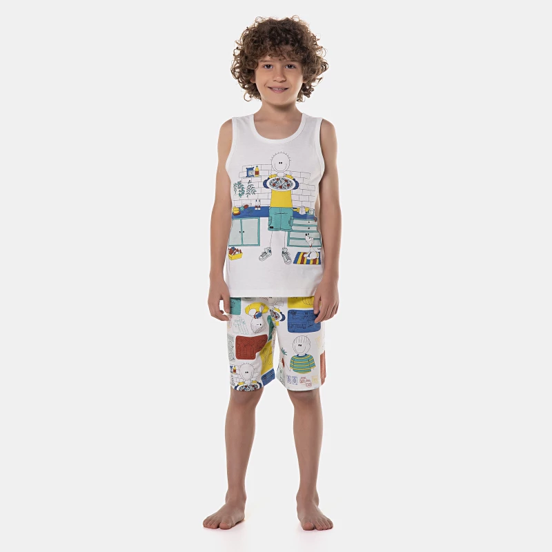 Pijama regata e bermuda