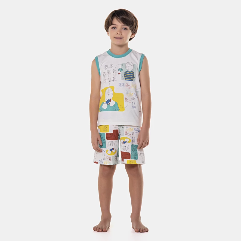 Pijama regata machão e bermuda