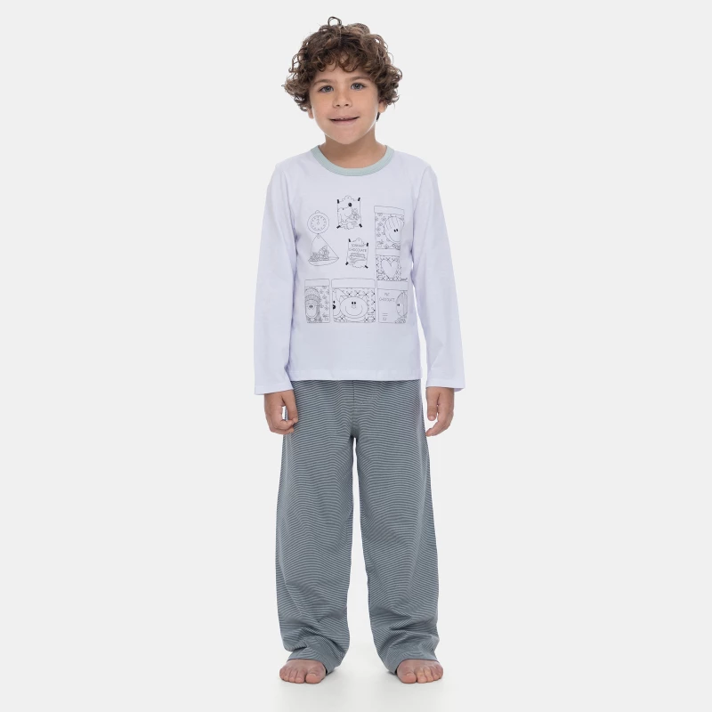 Pijama Manga Longa e Calça