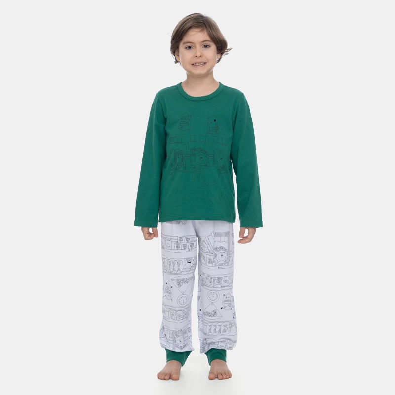 Pijama Manga Longa e Calça
