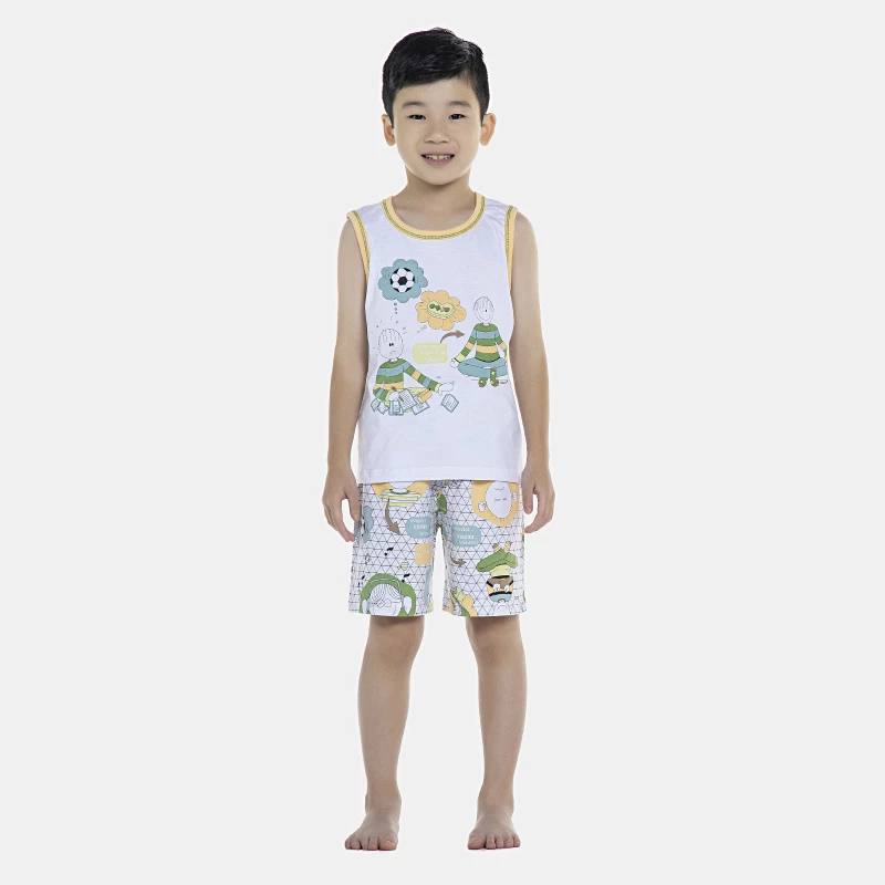 Pijama Masculino Kids Regata Machão e Bermuda