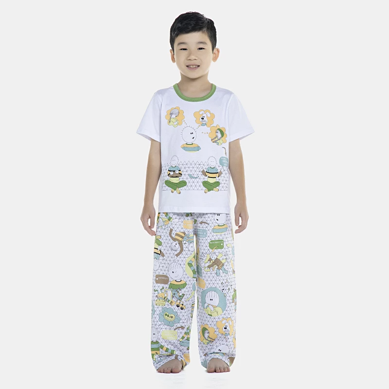 Pijama Masculino Kids Manga Curta e Calça