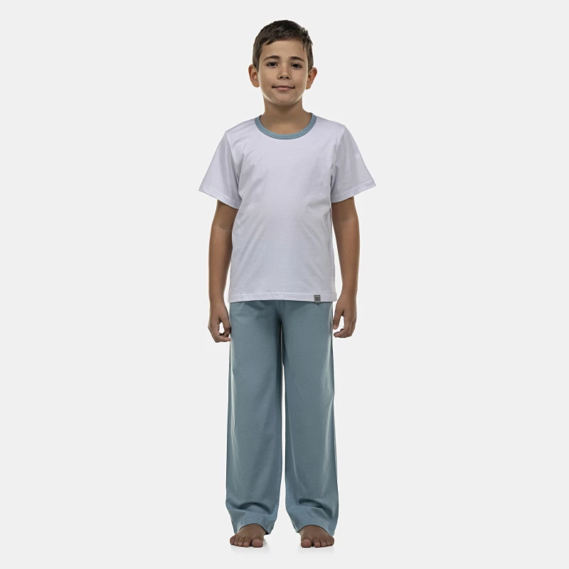 Pijama Masculino Kids Manga Curta e Calça