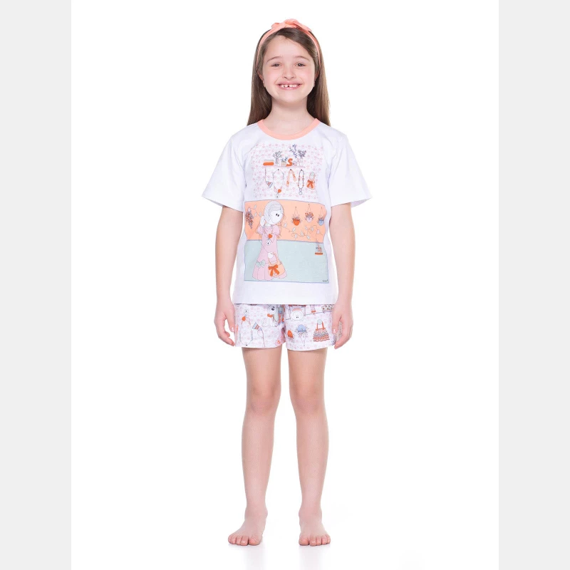 Pijama manga curta e short