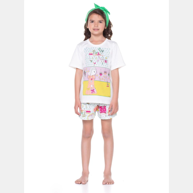Pijama manga curta e short