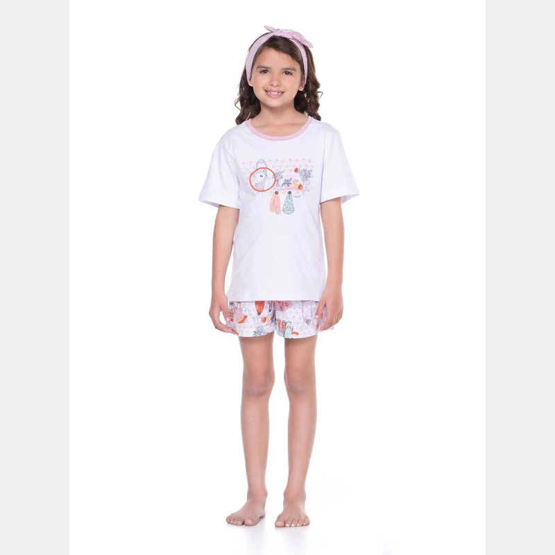 Pijama manga curta e short        
