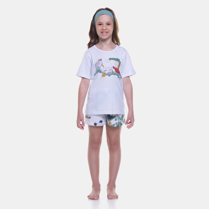 Pijama manga curta e short