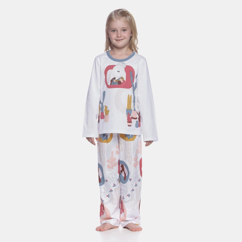 Pijama manga longa e calça    