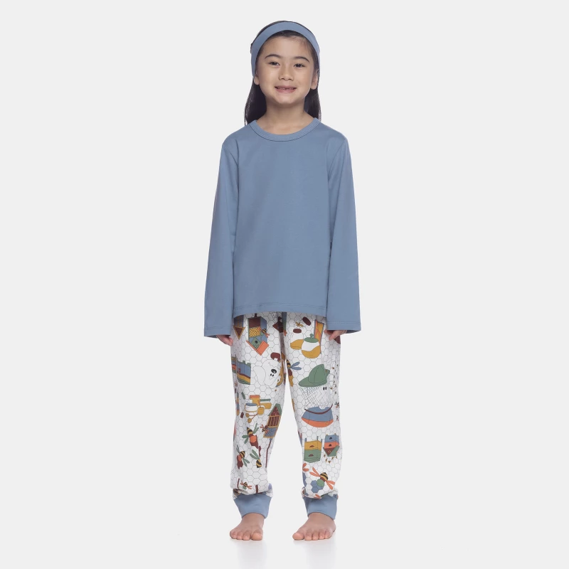 Pijama manga longa e calça