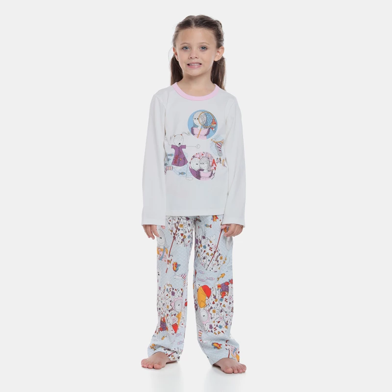 Pijama manga longa e calça       
