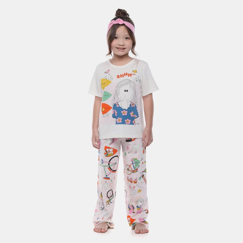 Pijama Manga Curta e Calça