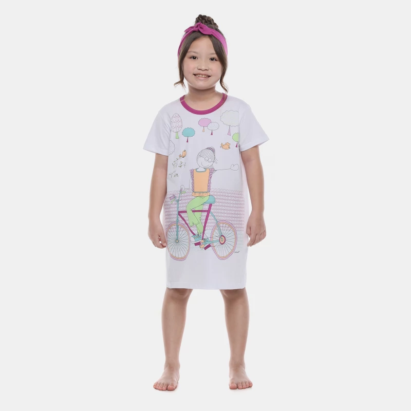 Camisão Feminino Kids Manga Curta