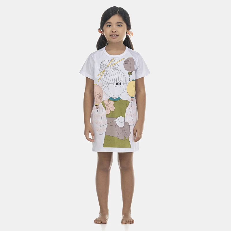 Camisão Feminino Kids Manga Curta