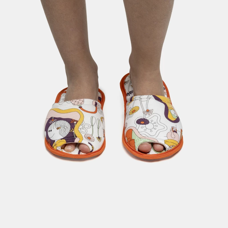 Pantufa Feminina Kids Com Abertura