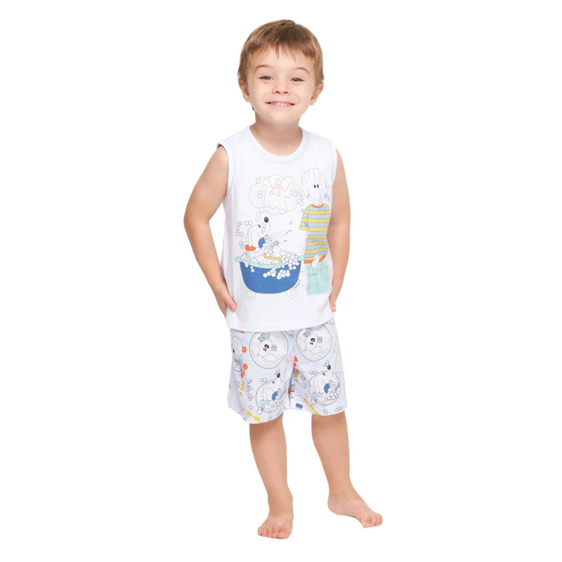Conjunto Masculino Baby Regata Machão e Bermuda