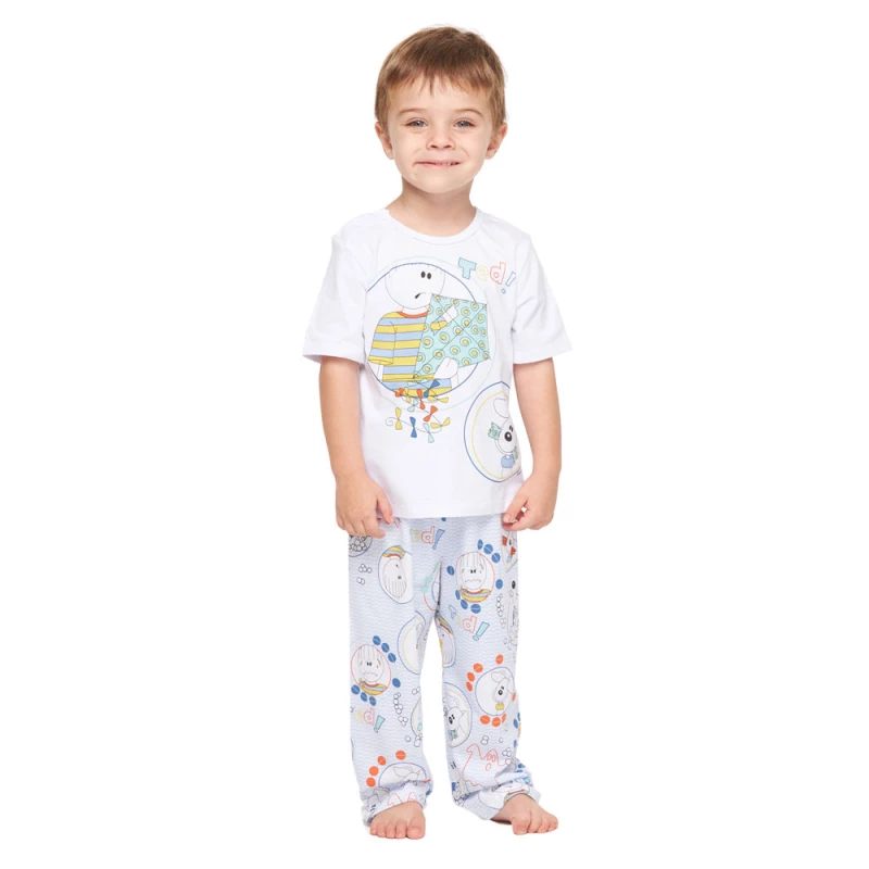 Pijama manga curta e calça
