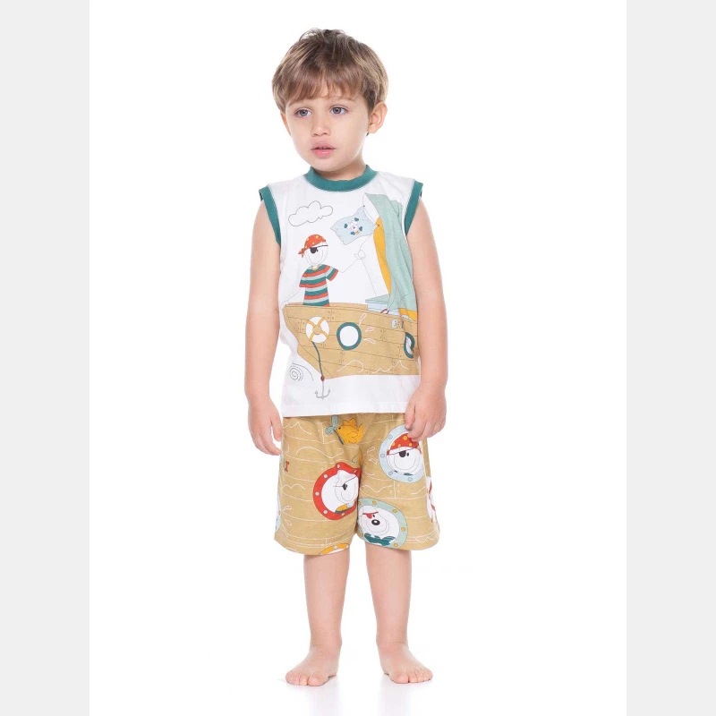 Conjunto Masculino Baby Regata Machão e Bermuda
