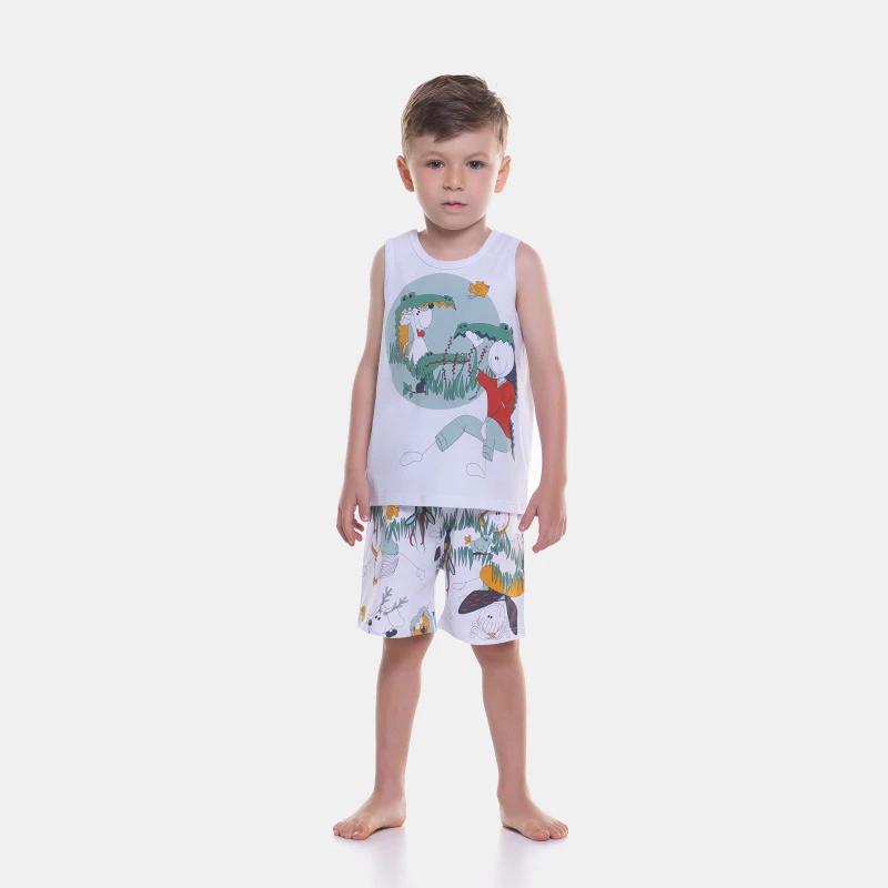 Pijama regata e bermuda