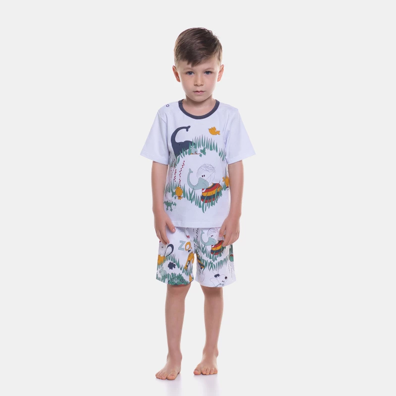 Pijama manga curta e bermuda