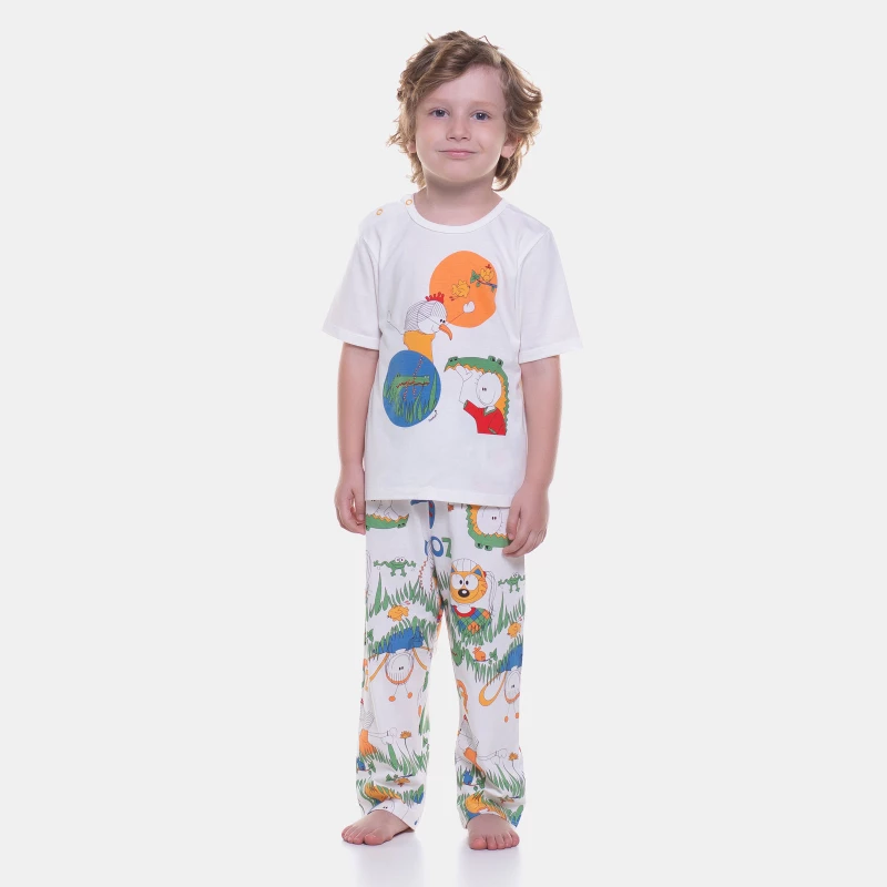 Pijama manga curta e calça
