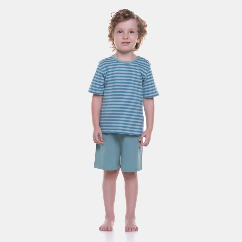 Pijama manga curta e bermuda      