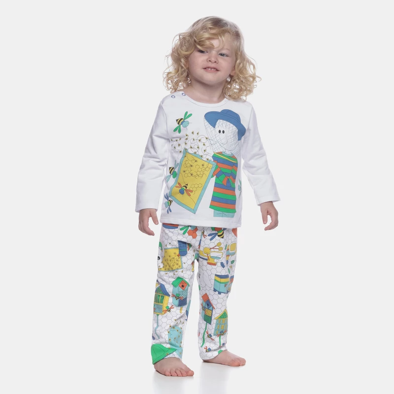 Pijama manga longa e calça