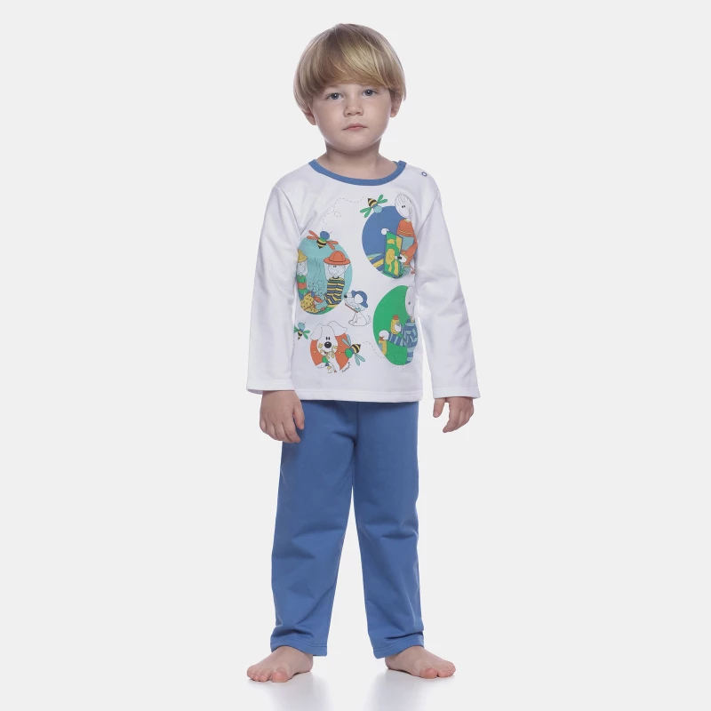 Conjunto Masculino Baby Manga Longa e Calça Moletinho