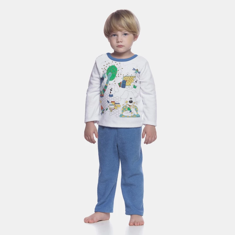 Pijama manga longa e calça        