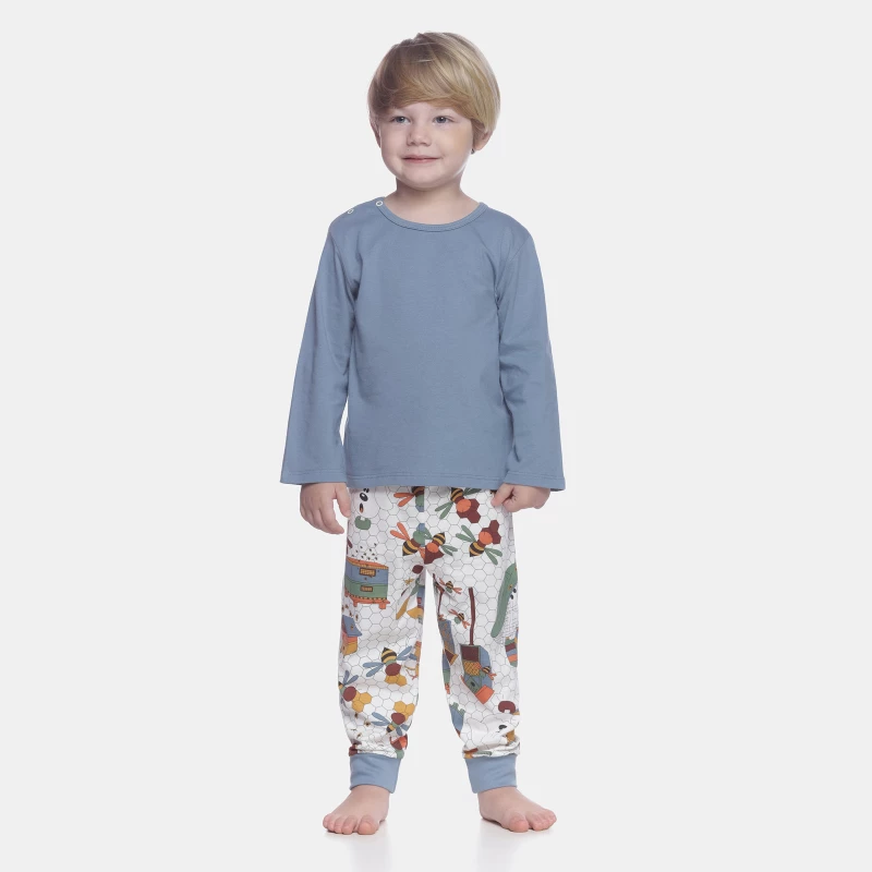 Pijama manga longa e calça