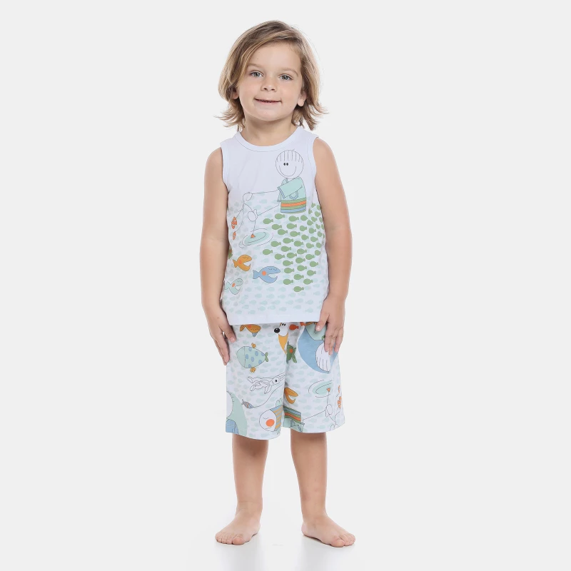Pijama regata e bermuda