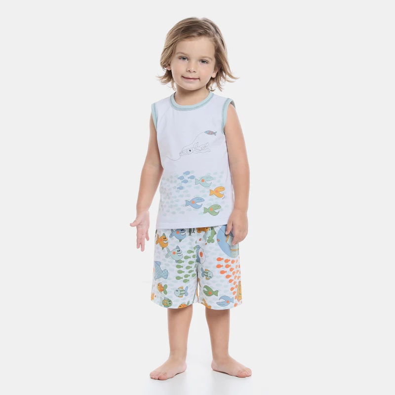 Pijama regata machão e bermuda 