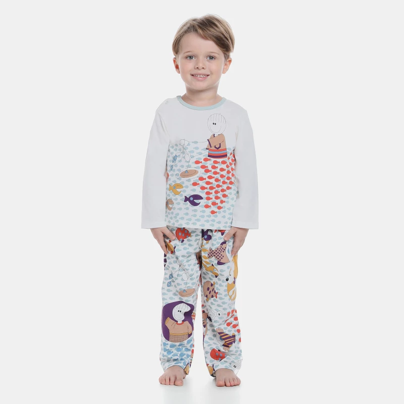 Pijama manga longa e calça