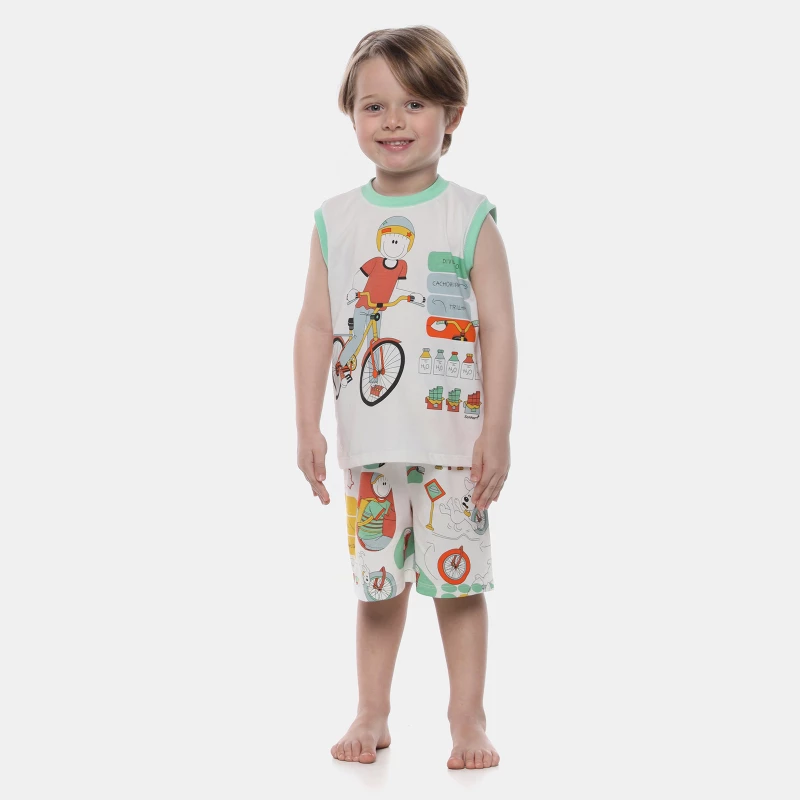 Pijama Regata Machão e Bermuda