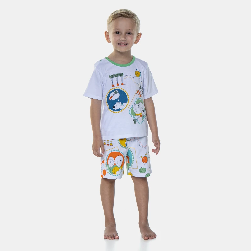 Pijama Manga Curta e Bermuda