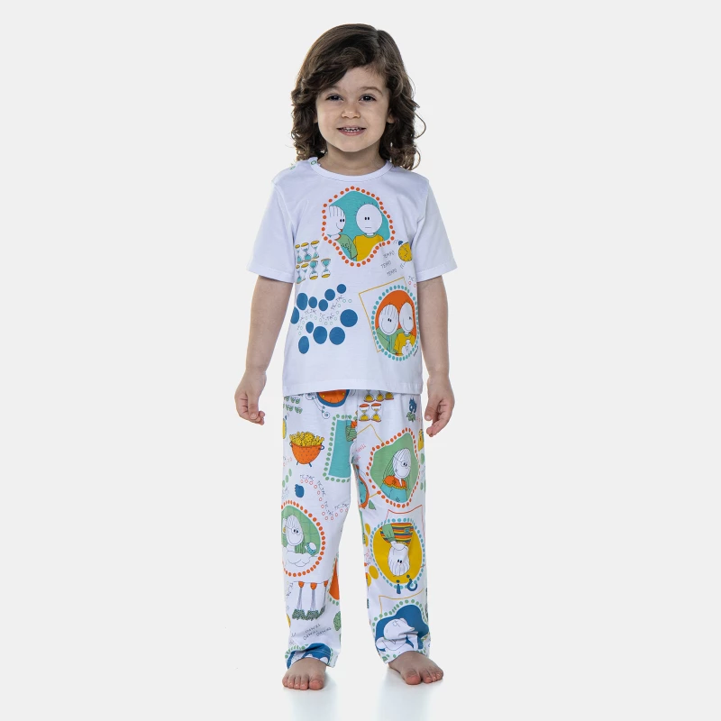 Pijama manga curta e calça
