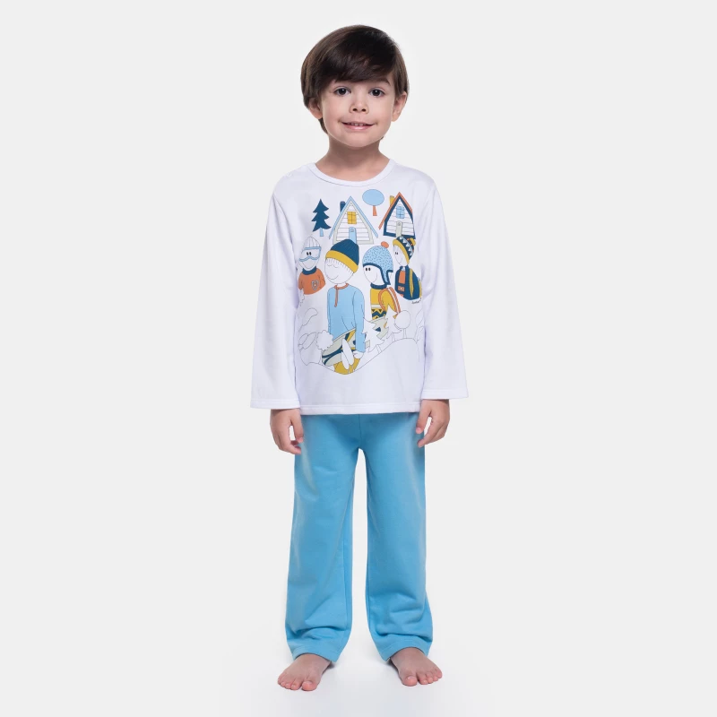 Pijama manga longa e calça