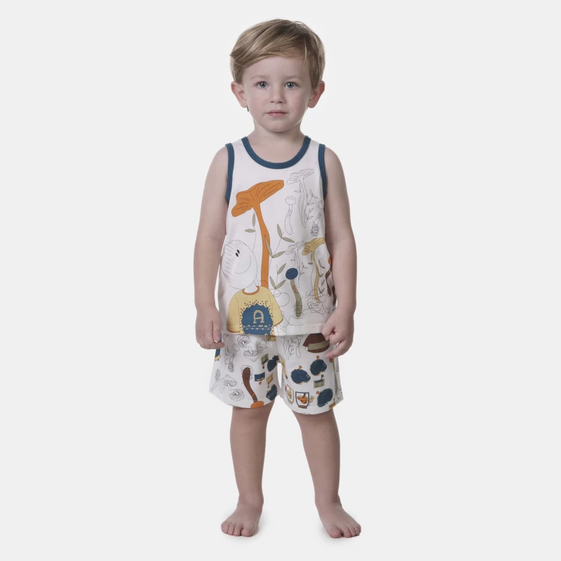 Pijama regata e bermuda