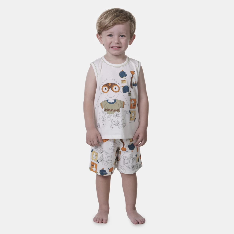 Pijama regata machão e bermuda