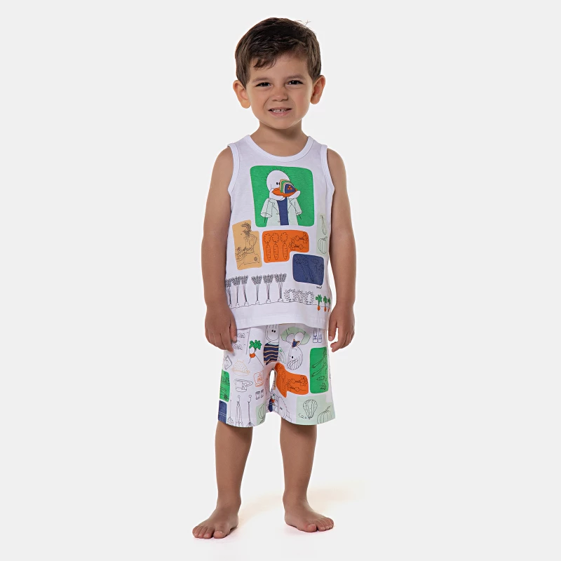 Pijama regata e bermuda