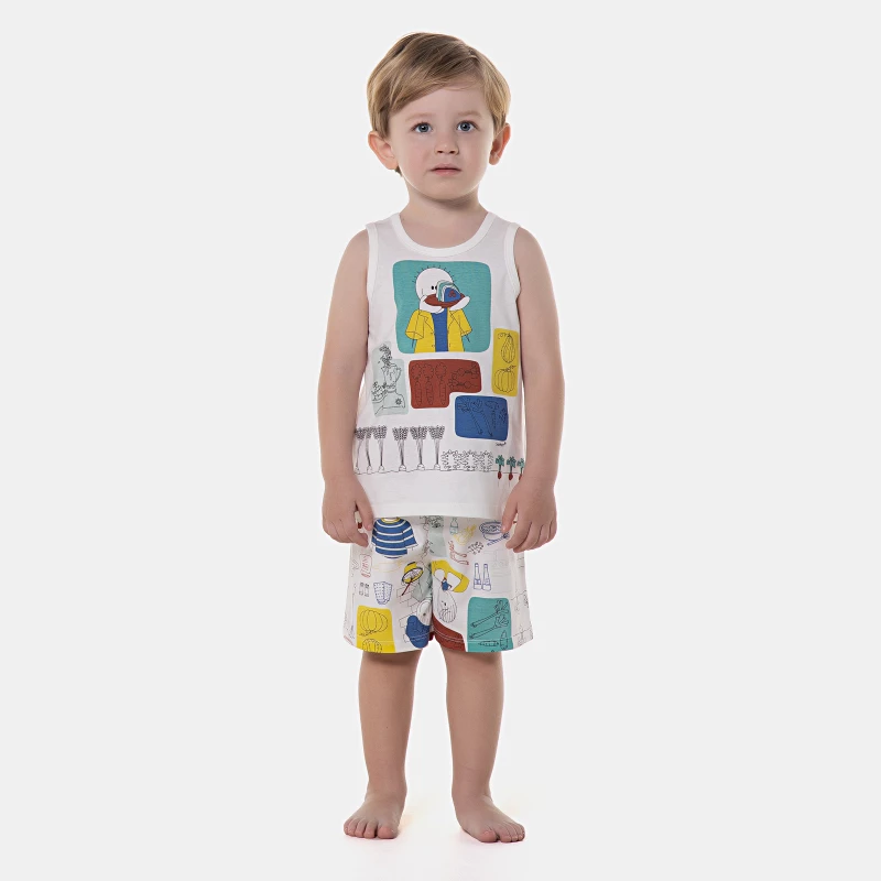 Pijama regata e bermuda