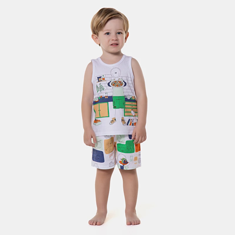 Pijama regata e bermuda