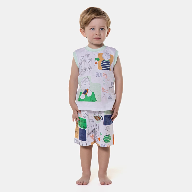Pijama regata machão e bermuda