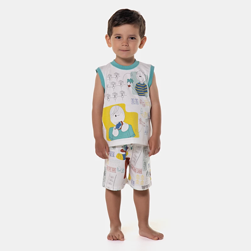 Pijama regata machão e bermuda