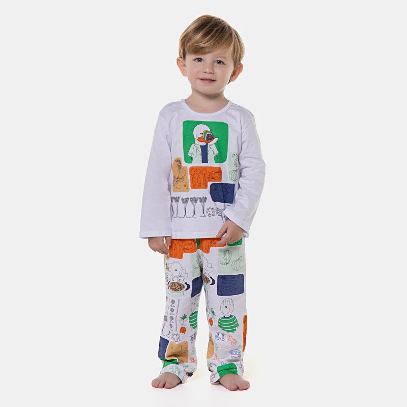 Pijama manga longa e calça