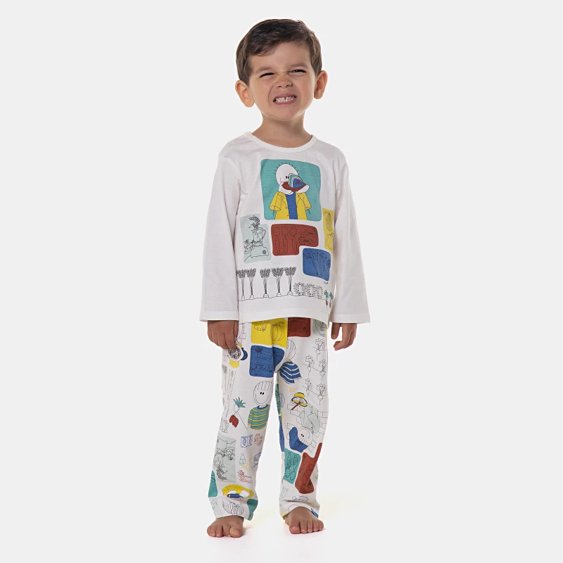 Pijama manga longa e calça