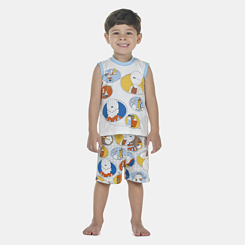 Pijama Masculino Baby Regata Machão e Bermuda