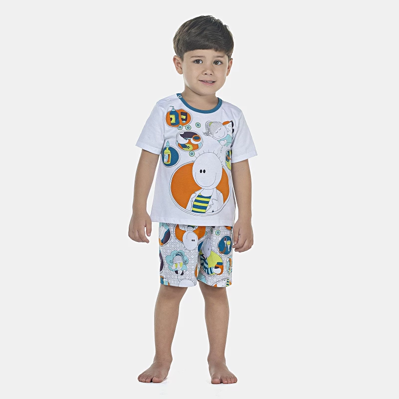 Pijama Masculino Baby Manga Curta e Bermuda
