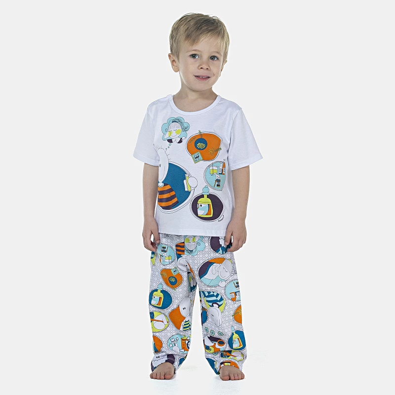 Pijama Masculino Baby Manga Curta e Calça